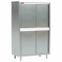 DIAMOND - Déclassé - Armoire haute inox largeur 1200 mm avec portes coulissantes