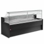DIAMOND - Déclassé - Vitrine réfrigérée droite noire avec réserve, largeur 2000 mm