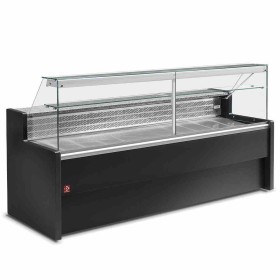 DIAMOND - Déclassé - Vitrine réfrigérée droite noire avec réserve, largeur 2000 mm