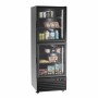 BARTSCHER - Armoire froide bi-température 430 L noire portes vitrées