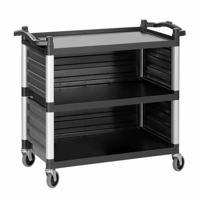 BARTSCHER - Chariot de service 3 niveaux noir