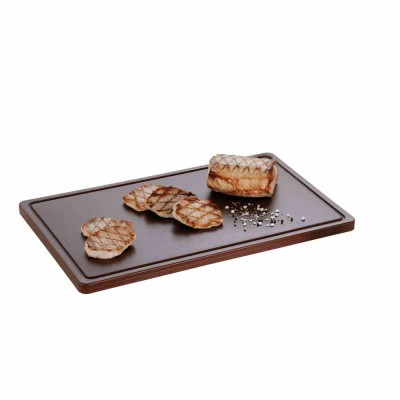 BARTSCHER - Planche à découper avec rigole 530 x 320 marron