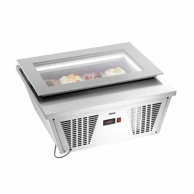 BARTSCHER - Vitrine à glaces 4 x 6,5 L grise