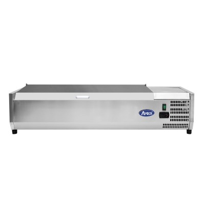 ATOSA - Déclassé - Présentoir à ingrédients couvercle inox 6 bacs GN 1/3 1400 mm