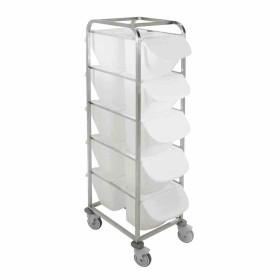 L2G - Échelle pour bacs à ingredients 15 L inox sur roulettes Ø 125mm pour 10 bacs 15 L 2x5 niveaux