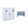 L2G - Armoire à pharmacie premier secours 2 portes fixation murale 12 étagères en métal