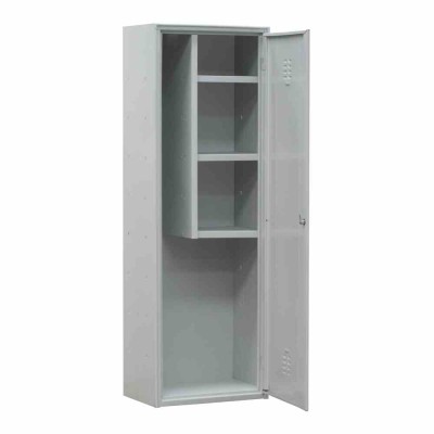 L2G - Armoire balais sans pieds avec 3 étagères intermediaires fixes a droite 600x400x1800 mm