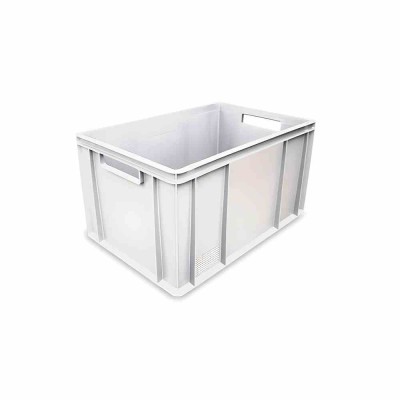 L2G - Bac gerbable blanc parois et fond pleins 63 L