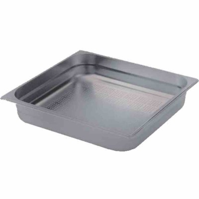 L2G - Bac gastro inox 2/1 fond perfore + côté 