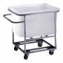 L2G - Chariot de transport inox bac 220 L avec raccord et robinet sur roulettes Ø 100 mm