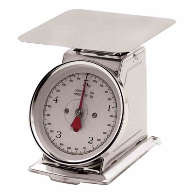L2G - Balance mécanique avec bol inox amovible Ø 200 mm corps et bol en inox portée 5kg max 20 g