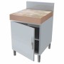 L2G - Meuble billot bois épaisseur 100mm 1p.battante dessus cadre pour billot 598x748x100 mm
