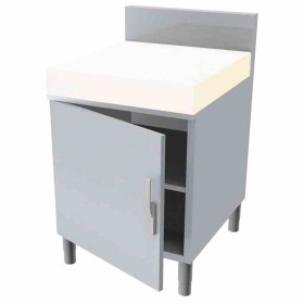 L2G - Meuble billot poly / bois épaisseur 100mm 2p.coulissantes dessus 2 billots 598x748x100 mm