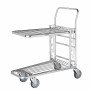 L2G - Chariot de manutention galvanisé avec vernis transparent emboitable 2 niveaux