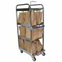 L2G - Chariot drive 12 sacs avec systeme de frein centralise sur 2 roues pivotantes commande
