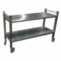 L2G - Chariot inox 2 plateaux perforées 1230x460 espace entre plateaux 400mm