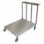 L2G - Chariot plateforme inox plateau plein barre de poussée charge maxi 250 kg 1000x700x1000 mm