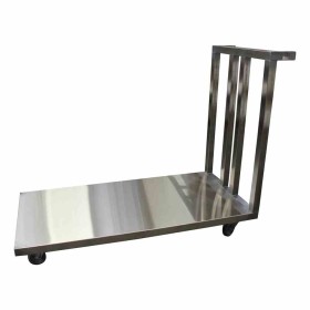 L2G - Chariot plateforme inox plateau plein barre de poussée charge maxi 250 kg 1200x600x1000 mm
