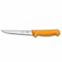 L2G - Couteau à désosser victorinox manche jaune surmoul longueur de la lame étroite L. 140 mm