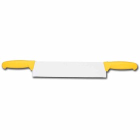 L2G - Couteau à fromage inox deux mains ABS 33cm manche jaune