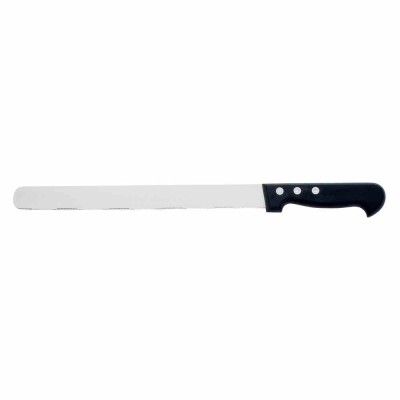 L2G - Couteau à pâte feuilletée manche noir L. 280 manche 3 rivets PP