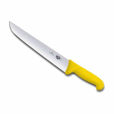 L2G - Couteau boucher victorinox manche jaune surmoule L. 200 mm