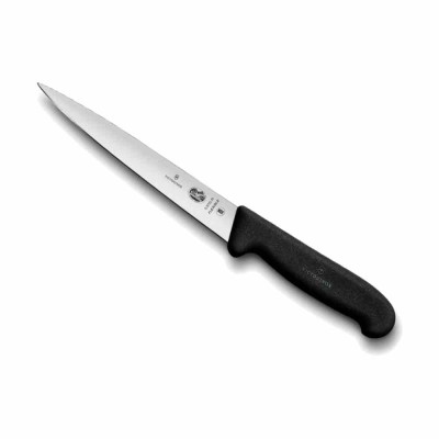 L2G - Couteau filet sole victorinox manche noir surmoule L. 180 mm