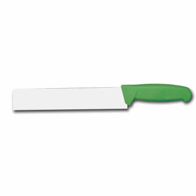 L2G - Couteau fromage 1 main manche surmoule vert lame L. 250 mm