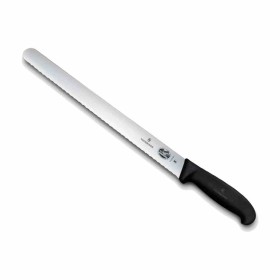 L2G - Couteau jambon victorinox manche noir surmoule dentée L. 300 mm