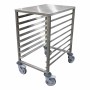L2G - Échelle basse inox demontable GN 1/1 7 niveaux entrée 325 mm chape zinguée sans freins