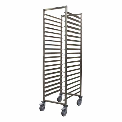 L2G - Echelle soudée inox à glissières GN 2/1 entrée 530 - 20 niveaux chape poly ss frein
