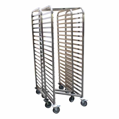L2G - Echelle inox soudée encastrable 600x400 mm 20 niveaux entrée 400 cH. poly avec freins