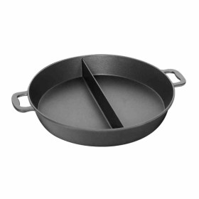 L2G - Poêle geante revêtement platinium 2 compartiments H. 80 mm Ø 500 mm