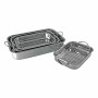 L2G - Set de 4 plats à lasagne inox avec grilles 