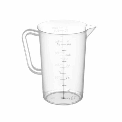 L2G - Pot mesureur en polypropylène translucide avec graduations jusqu'a 100°C Ø 90 mm