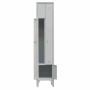 L2G - Armoire vestiaire gain de place type L 1 colonne de 2 cases L. 400 mm gris