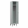 L2G - Vestiaire industrie propre acier sur pieds 1 case couleur grise
