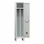 L2G - Vestiaire industrie salissante acier sur pieds 1 case couleur grise