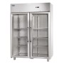 SOFRACOLD - Armoire vitrée GN 2/1 inox positive - 1209 L