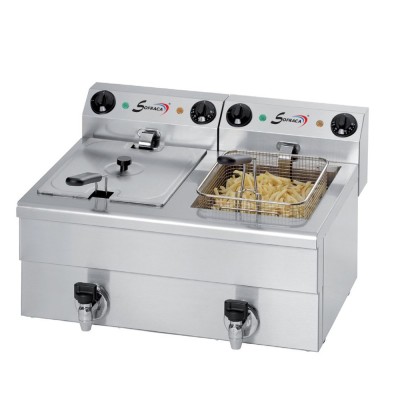 SOFRACA - Friteuse électrique de table - 2 x 10 Litres - 230 V