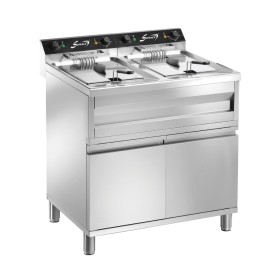 SOFRACA - Friteuse électrique sur coffre - Super puissante - 2 x 9 Litres - 400 V