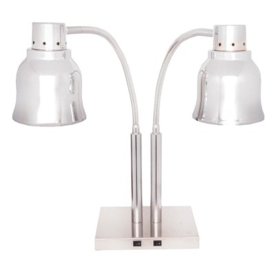 SOFRACA - Lampe chauffante sur pied - Chromée / Double