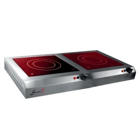 SOFRACA - Réchaud vitrocéramique - 2 feux - Diamètre 2x 250 mm - 230 V