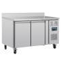 POLAR - Table réfrigérée positive 2 portes Série U avec dosseret 282L 