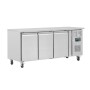 POLAR - Table réfrigérée positive 4 portes Série U avec dosseret 553 L 