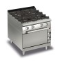 Fourneau 4 feux vifs gaz sur four gaz gamme QUEEN 700 - BARON