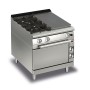 BARON - Fourneau - 2 feux vifs gaz + 1/2 plaque coup de feu sur four gaz - Gamme QUEEN 700