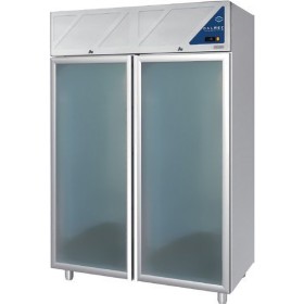 DALMEC - Armoire réfrigérée 0/+10 / -18/-22 - 2 portes vitrées - 1400 L - Avec groupe logé