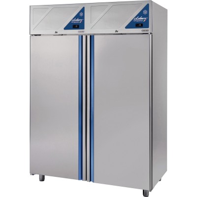 DALMEC - Armoire réfrigérée GN 2/1 avec groupe logé - 0 / +10°C / 0 / +10°C - 1400 L - 2 portes pleines