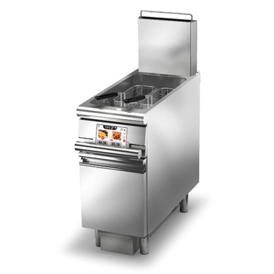 BARON - Friteuse gaz monobloc - Filtrage huile - 23 L - EVO - Largeur 400 mm - Gamme QUEEN 900